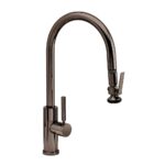 Waterstone Modern PLP Pulldown Faucet - Lever Sprayer - Angled Spout - Black Nickel