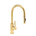 Waterstone Industrial PLP Pulldown Faucet - Toggle Sprayer - Polished Brass
