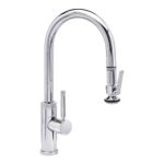 Waterstone Industrial Prep Size PLP Pulldown Faucet - Lever Sprayer - Chrome