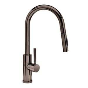 Waterstone Modern Prep Size PLP Pulldown Faucet – Toggle Sprayer – Angled Spout – Black Nickel