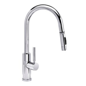 Waterstone Modern Prep Size PLP Pulldown Faucet – Toggle Sprayer – Angled Spout – Chrome