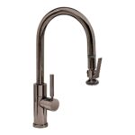 Waterstone Modern Prep Size PLP Pulldown Faucet - Lever Sprayer - Black Nickel
