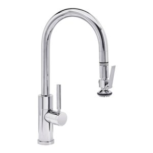 Waterstone Modern Prep Size PLP Pulldown Faucet – Lever Sprayer – Chrome