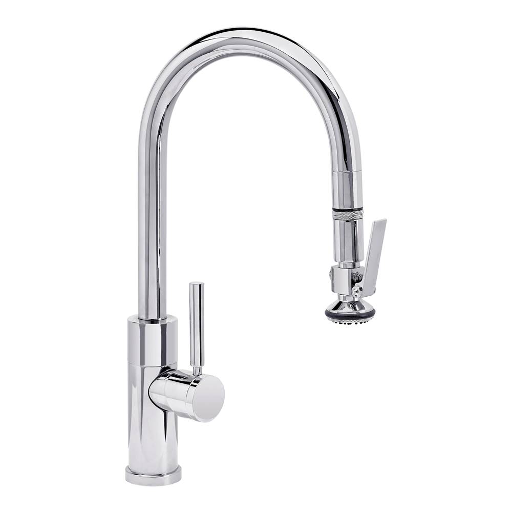 Waterstone Modern Prep Size PLP Pulldown Faucet - Lever Sprayer - Chrome