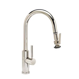 Waterstone Modern Prep Size PLP Pulldown Faucet – Lever Sprayer – Angled Spout – Black Oil Rubbed Bronze