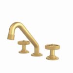 Waterstone Argonaut Widespread Lavatory Faucet, Round Handles Chardonnay - Chardonnay
