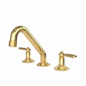 Waterstone Argonaut Widespread Lavatory Faucet, Lever Handles Unlacquered Polished Brass – Unlacquered Polished Brass