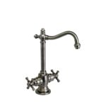 Waterstone Annapolis Hot and Cold Filtration Faucet - Cross Handles - Graphite