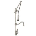 Waterstone Traditional Gantry Pulldown Faucet - Hook Spout - Graphite