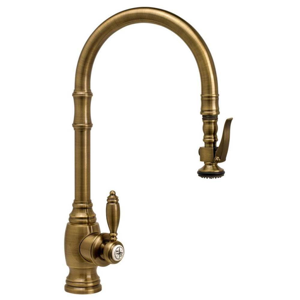 Waterstone Traditional Prep Size PLP Pulldown Faucet - Angled Spout - Graphite