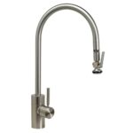 Waterstone Contemporary Extended Reach PLP Pulldown Faucet - Lever Sprayer - Graphite