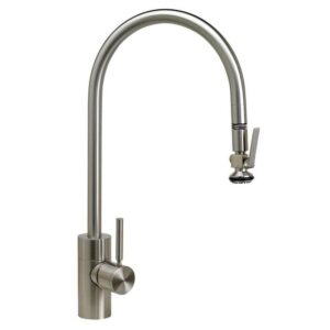 Waterstone Contemporary Extended Reach PLP Pulldown Faucet – Lever Sprayer – Graphite