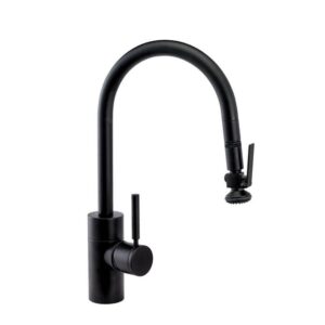 Waterstone Contemporary PLP Pulldown Faucet – Lever Sprayer – Graphite