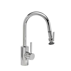 Waterstone Contemporary Prep Size PLP Pulldown Faucet – Lever Sprayer – Graphite