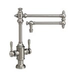 Waterstone Towson Two Handle Kitchen Faucet - 18'' Articulated Spout - Graphite