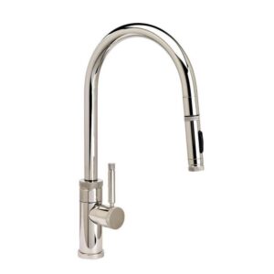 Waterstone Industrial PLP Pulldown Faucet – Toggle Sprayer – Angled Spout – Graphite