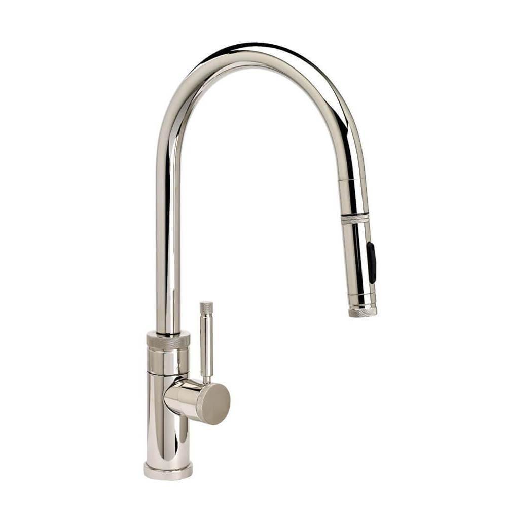 Waterstone Industrial PLP Pulldown Faucet - Toggle Sprayer - Angled Spout - Graphite