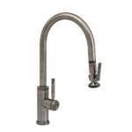 Waterstone Industrial PLP Pulldown Faucet - Lever Sprayer - Angled Spout - Graphite