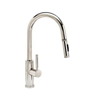 Waterstone Industrial Prep Size PLP Pulldown Faucet – Toggle Sprayer – Angled Spout – Graphite