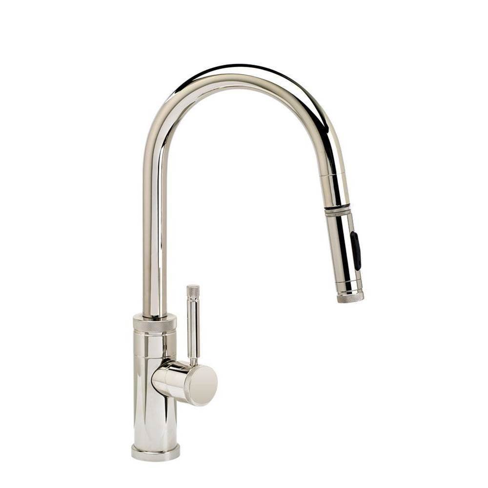Waterstone Industrial Prep Size PLP Pulldown Faucet - Toggle Sprayer - Angled Spout - Graphite