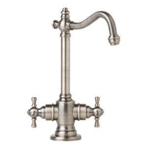 Waterstone Annapolis Hot and Cold Filtration Faucet – Cross Handles – Polished Brass