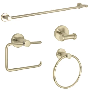 Huntington Brass Bath Accessory Package In PVD Satin Brass