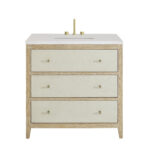 Celeste 36" Single Vanity, Sunwashed Oak with Embossed Shagreen