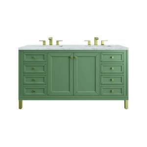 Chicago 60" Double Vanity, Smokey Celadon