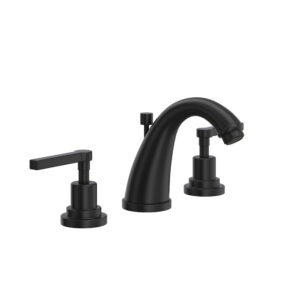 ROHL Lombardia® Widespread Lavatory Faucet With C-Spout In Matte Black