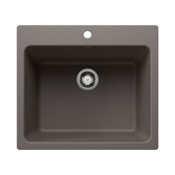 Blanco Liven SILGRANIT 25" Single Bowl Dual Mount Laundry Sink - Volcano Gray