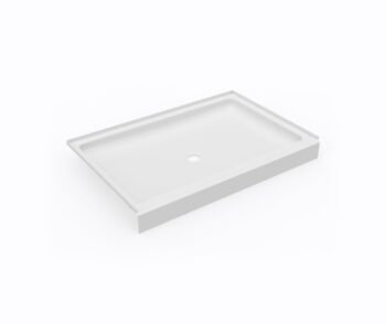 Swan 32 x 48 Swanstone Alcove Shower Pan with Center Drain in White