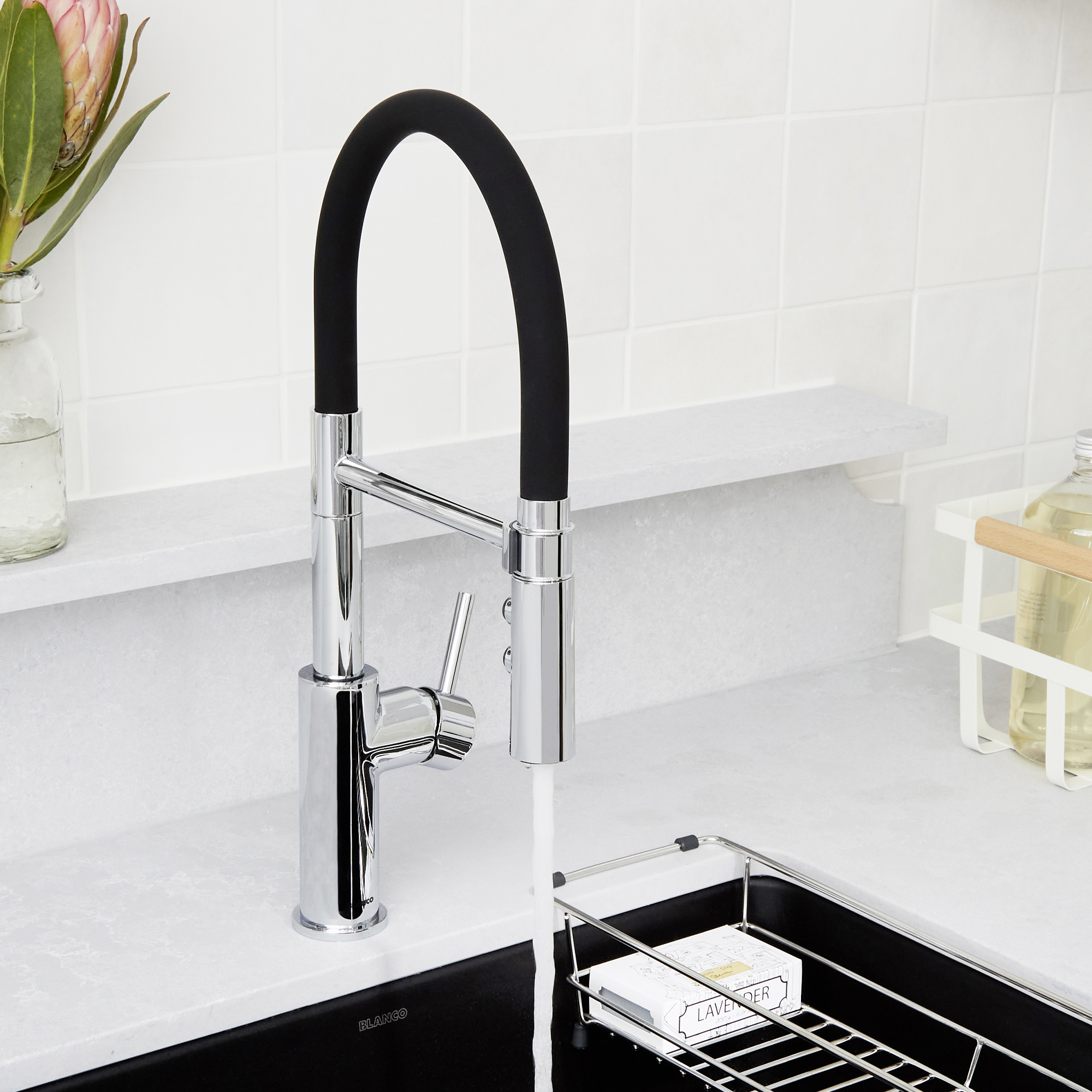 Blanco Catris Flexo Semi-Pro Pull-Down Dual-Spray Kitchen Faucet 1.5 GPM - Chrome - Image 4