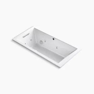 Kohler Underscore 60″ x 30″ drop-in Heated BubbleMassage‚ air bath with whirlpool – White