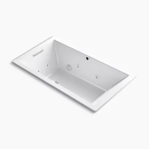 Kohler Underscore 66″ x 36″ drop-in Heated BubbleMassage‚ air bath with whirlpool – White