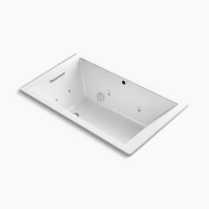 Kohler Underscore 60″ x 36″ drop-in Heated BubbleMassage‚ air bath with whirlpool – White