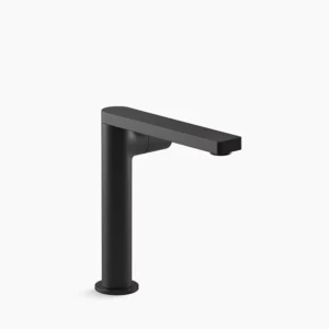 Kohler Composed Tall single-handle bathroom sink faucet with Cylindrical handle, 1.2 gpm – Matte Black