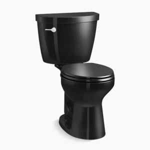 Kohler Cimarron Two-piece round-front toilet, 1.28 gpf – Black