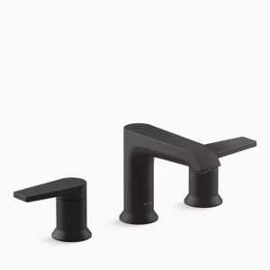 Kohler Hint Widespread bathroom sink faucet, 1.2 gpm – Matte Black