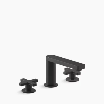 Kohler Composed Widespread bathroom sink faucet with Cross handles, 1.2 gpm - Matte Black