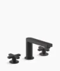 Kohler Composed Widespread bathroom sink faucet with Cross handles, 1.2 gpm – Matte Black