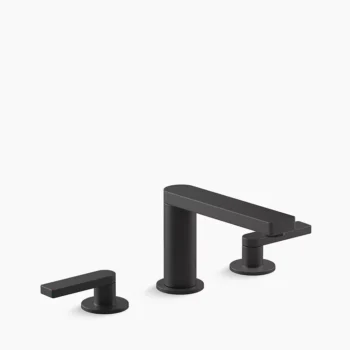 Kohler Composed Widespread bathroom sink faucet with Lever handles, 1.2 gpm - Matte Black