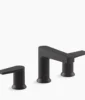 Kohler Taut Widespread bathroom sink faucet, 1.2 gpm – Matte Black