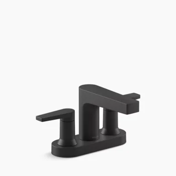 Kohler Taut Centerset bathroom sink faucet, 1.2 gpm - Matte Black