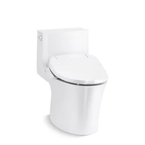 Kohler Veil Hidden cord one-piece elongated toilet with skirted trapway, dual-flush – White