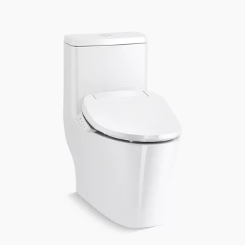 Kohler Reach‚ Curv Hidden cord one-piece compact elongated toilet with skirted trapway, dual-flush - White