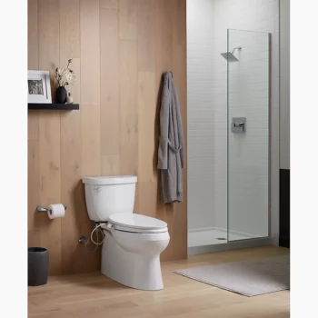 Kohler PureWash M300 Elongated manual bidet toilet seat - White - Image 3