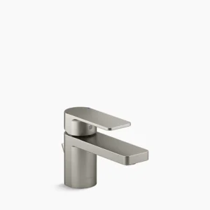 Kohler Parallel Low single-handle bathroom sink faucet, 1.0 gpm – Vibrant Brushed Nickel