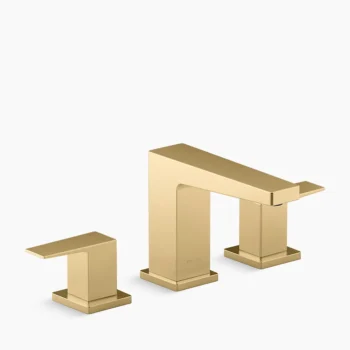 Kohler Honesty Widespread bathroom sink faucet, 1.2 gpm - Vibrant Brushed Moderne Brass