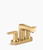 Kohler Hint Centerset bathroom sink faucet, 1.2 gpm – Vibrant Brushed Moderne Brass
