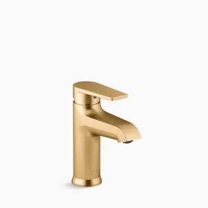 Kohler Hint Single-handle bathroom sink faucet, 1.2 gpm – Vibrant Brushed Moderne Brass
